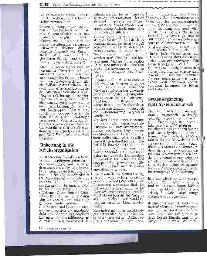 Vorschauseite 4: Das Krankenhaus mit Zahlen führen Teil III Technisch-organisatorische Voraussetzungen