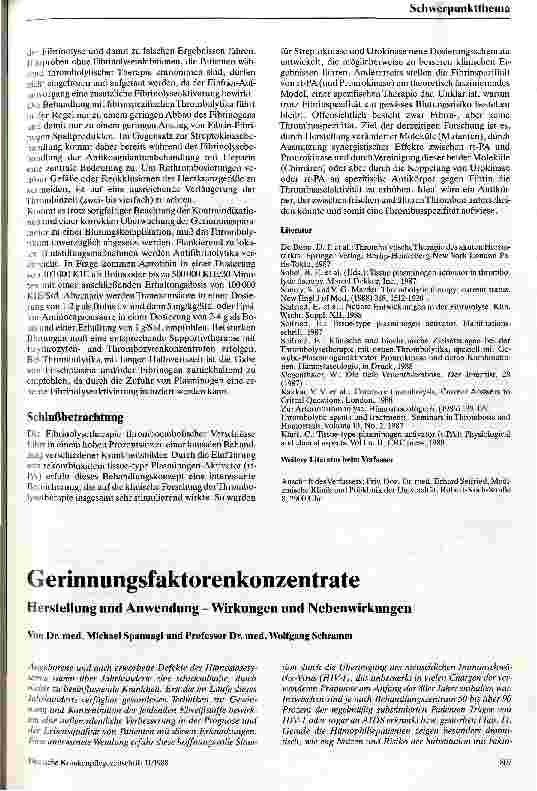 Vorschauseite 6: Möglichkeiten der Fibrinolysetherapie