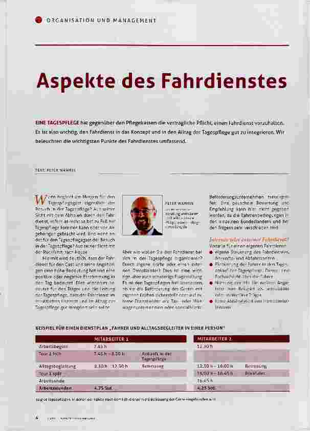 Vorschauseite 1: Aspekte des Fahrdienstes