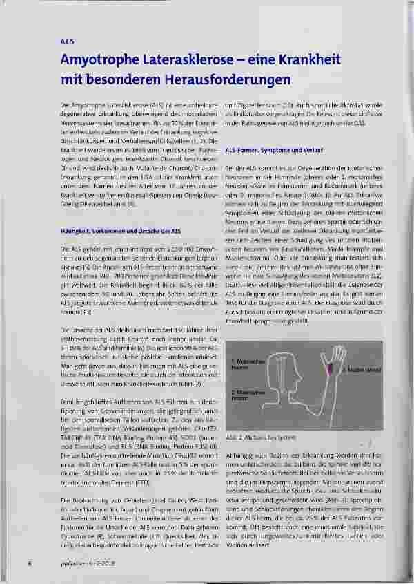 Vorschauseite 1: Amyothrophe Laterasklerose eine Krankheit mit besonderen Herausforderungen