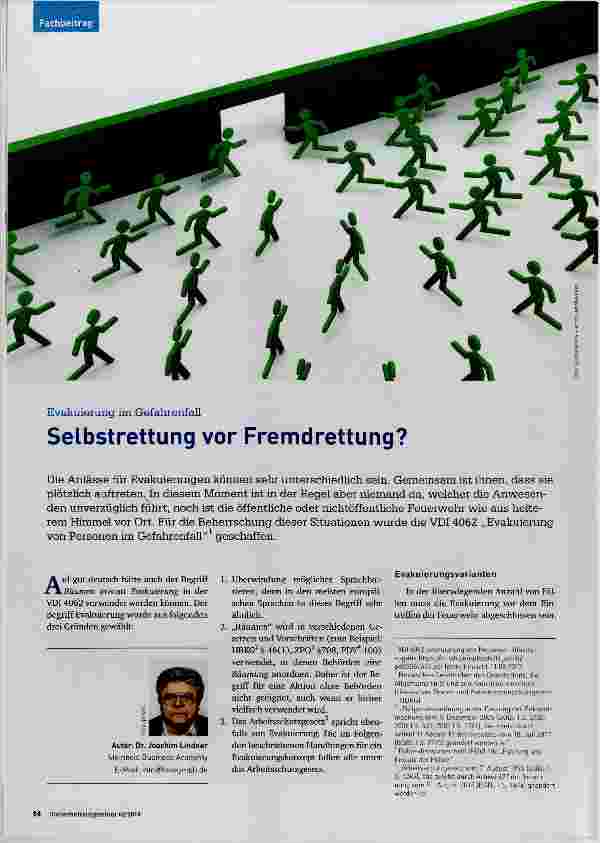 Vorschauseite 1: Selbstrettung vor Fremdrettung?