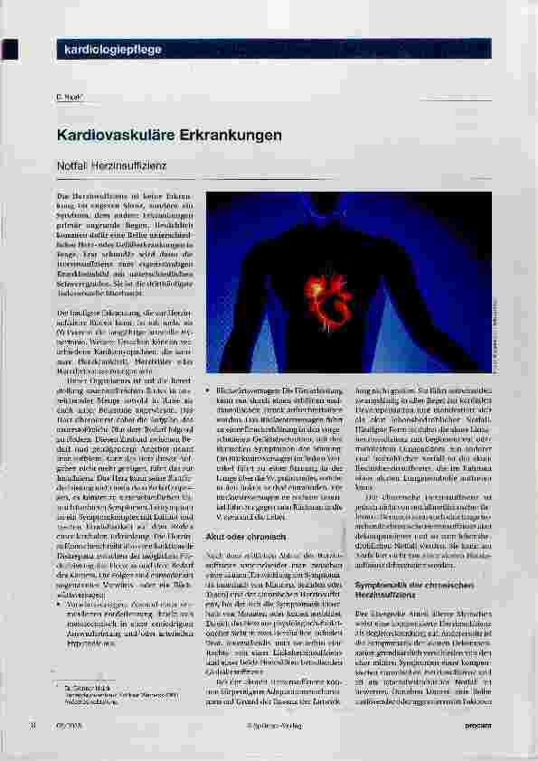Vorschauseite 1: Kardiovaskuläre Erkrankungen