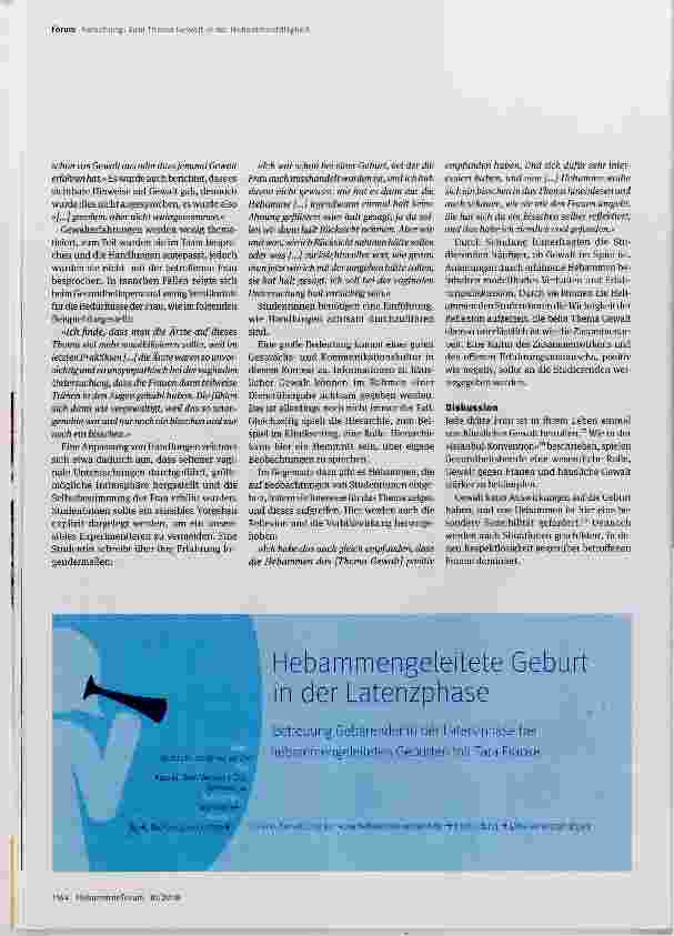 Vorschauseite 2: Häusliche Gewalt in der Hebammentätigkeit Perspektiven von Hebammenstudentinnen