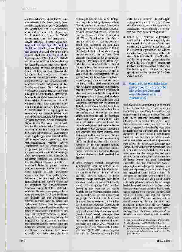 Vorschauseite 2: Mît technischer Assistenz selhsthestimmt und in Würde alt werden? Eine medizinisch-juristische Fallanalyse