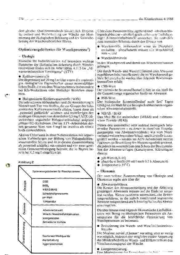 Vorschauseite 2: Umwelthygiene in der Krankenhaus-Wäscherei