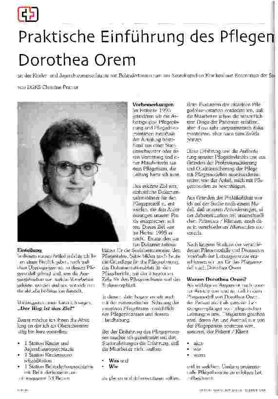 Vorschauseite 1: Praktische Einführung des Pflegemodells nach Dorothea Orem