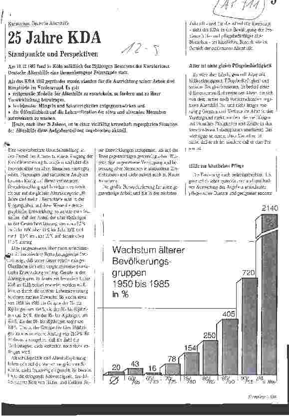 Vorschauseite 1: 25 Jahre KDA Standpunkte und Perspektiven