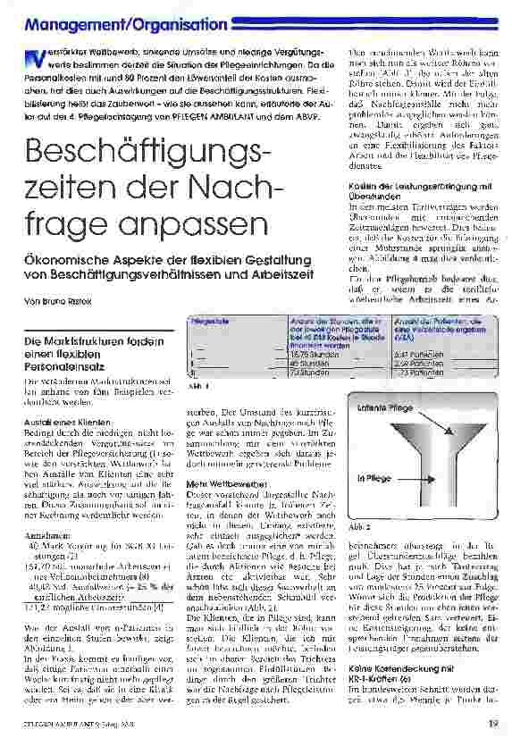 Vorschauseite 1: Beschäftigungszeiten der Nachfrage anpassen Ökonomische Aspekte der flexiblen Gestaltung von Beschäftigungsverhältnissen und Arbeitszeit