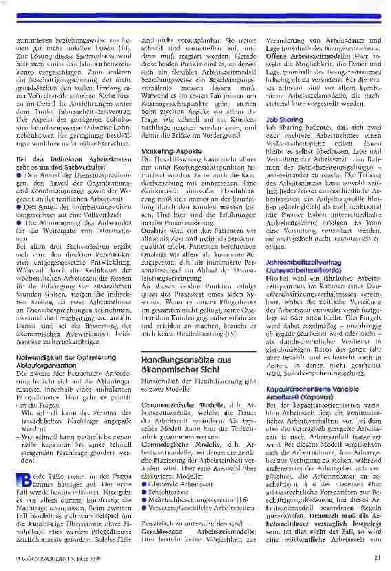 Vorschauseite 3: Beschäftigungszeiten der Nachfrage anpassen Ökonomische Aspekte der flexiblen Gestaltung von Beschäftigungsverhältnissen und Arbeitszeit