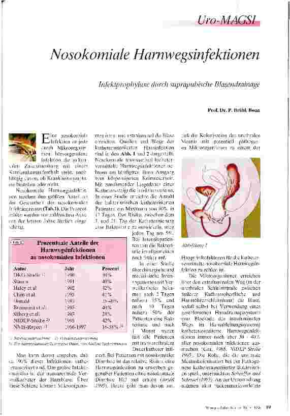 Vorschauseite 1: Nosokomiale Harnwegsinfektionen Infektprophylaxe durch suprapubische Blasendrainage