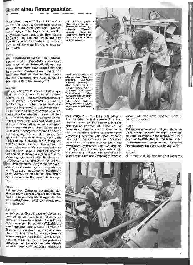 Vorschauseite 4: Menschen auf See in Not Die Seenotkreuzer der Deutschen Gesellschaft zur Rettung Schiffsbrüchiger - Interview mit Dr. P. Koch