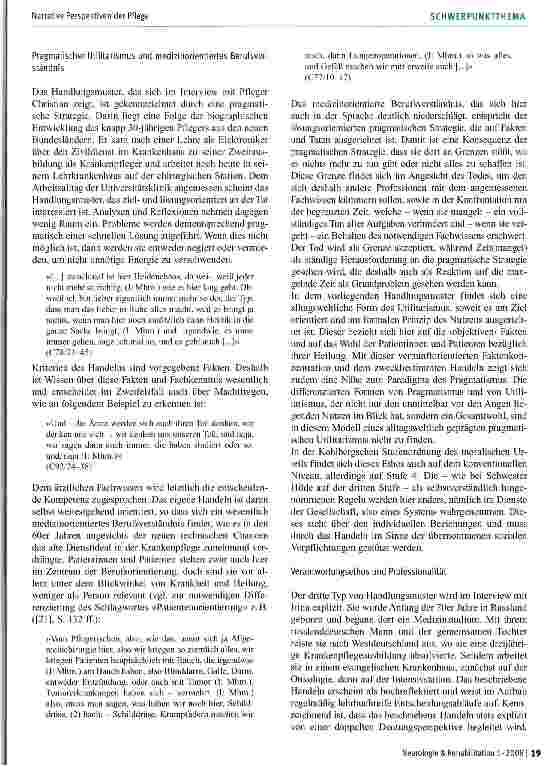 Vorschauseite 3: Narrative Perspektiven der Pflege