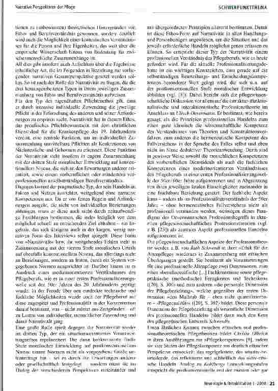 Vorschauseite 5: Narrative Perspektiven der Pflege