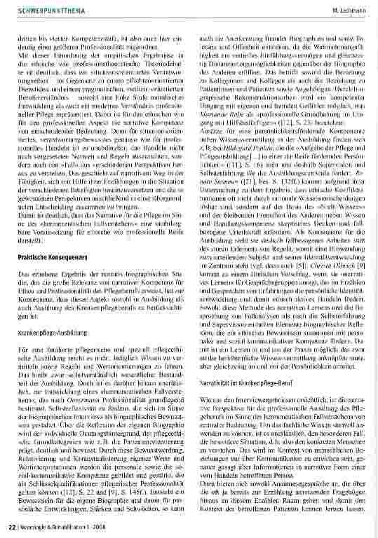 Vorschauseite 6: Narrative Perspektiven der Pflege