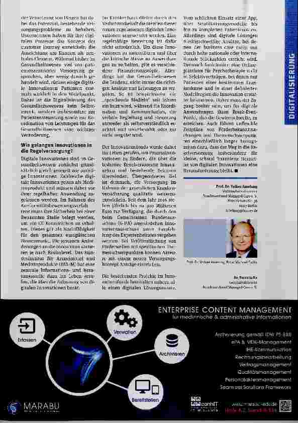 Vorschauseite 3: Digitale Innovationen im Gesundheitssystem