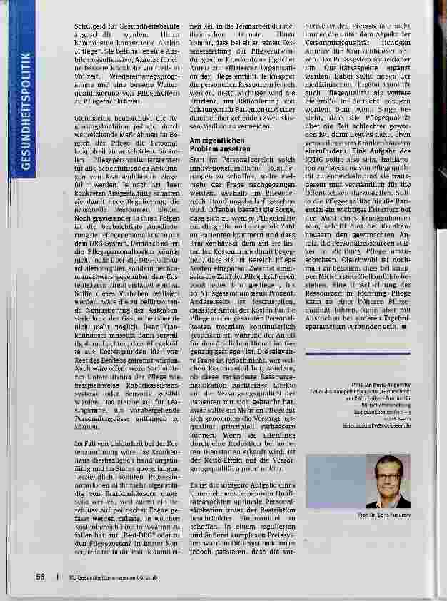 Vorschauseite 3: Fachkräftemangel in der Pflege