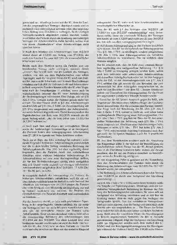 Vorschauseite 3: Erprobungsbefristung; Führungsposition TV-L § 31; TzBfG § 14 Abs. 1 Satz 2 Nr. 5