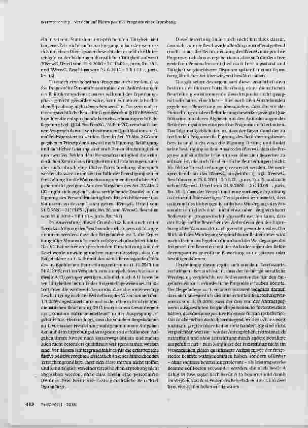 Vorschauseite 3: Verzicht auf fiktive positive Prognose einer Erprobung