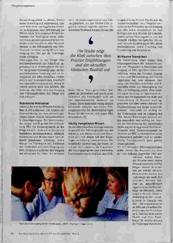 Vorschauseite 2: Bei der Prävention von Aggression sind die Führungskräfte gefordert