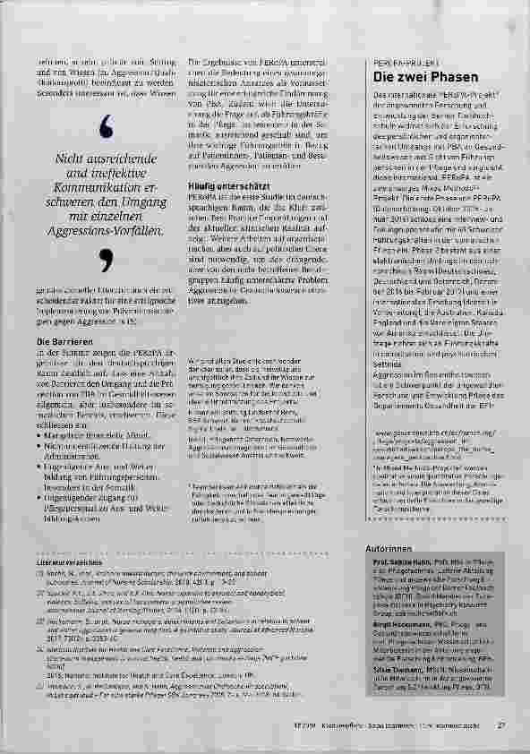 Vorschauseite 3: Bei der Prävention von Aggression sind die Führungskräfte gefordert