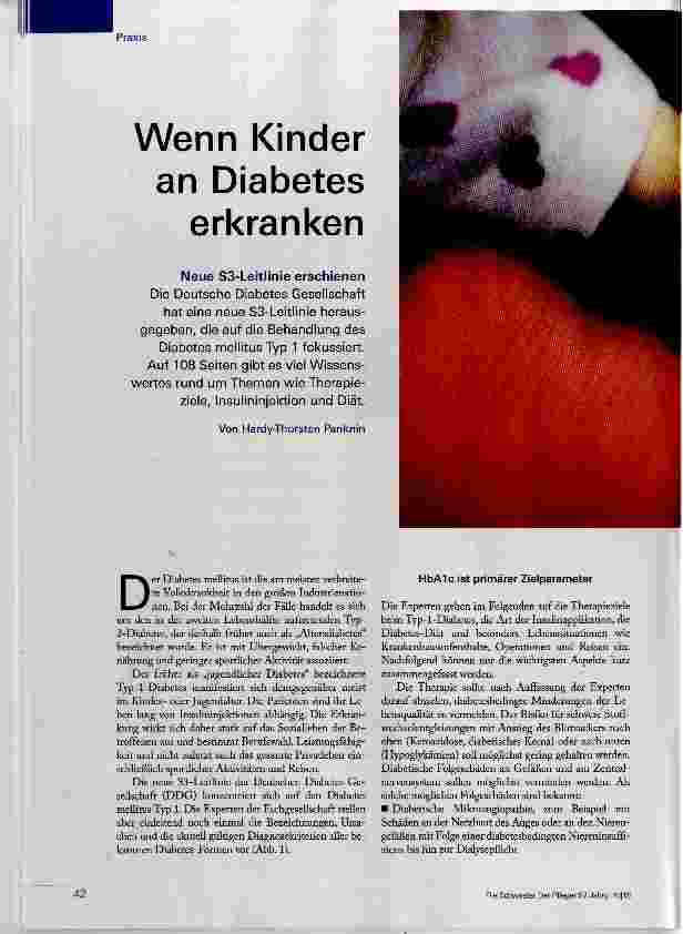 Vorschauseite 1: Wenn Kinder an Diabetes erkranken