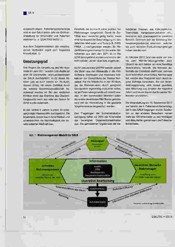 Vorschauseite 3: Klinisches Risikomanagement in den Salzburger Landeskliniken