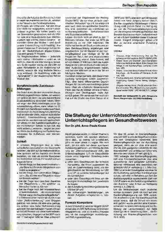 Vorschauseite 4: Ergebnisse der empirischen Studie Ausbildungsund beruflicher Werdegang ehemaliger Grundkursschüler der USH 1953-85