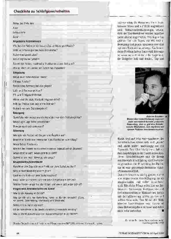 Vorschauseite 3: Wenn der Sandmann keinmal klingelt Schlafstörungen und Schlaflosigkeit Teil 2