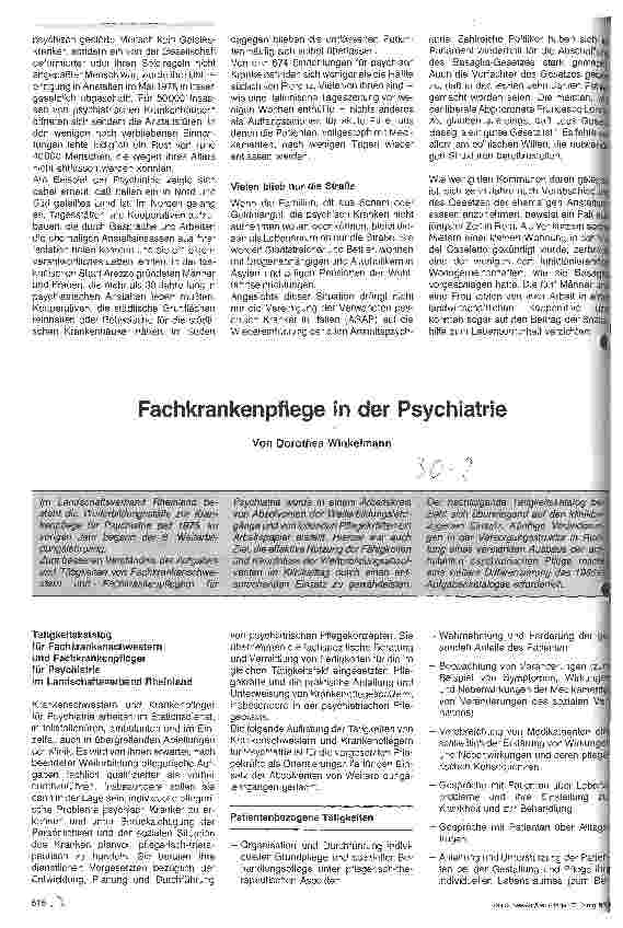 Vorschauseite 2: Offene Psychiatrie immer noch umstritten