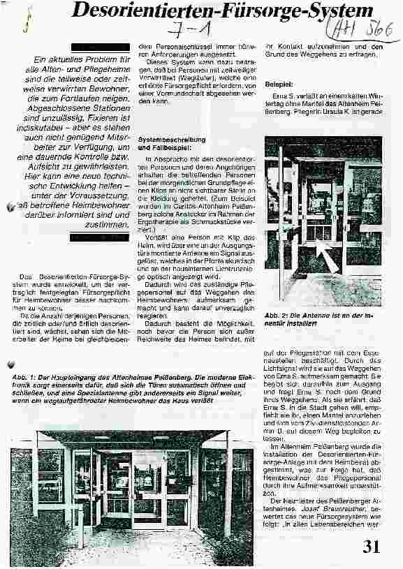 Vorschauseite 1: Desorientierten-Fürsorge-System