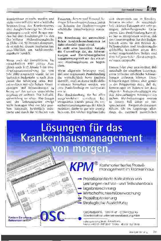 Vorschauseite 4: Budgetverhandlungen 1998 Strategie und Perspektive