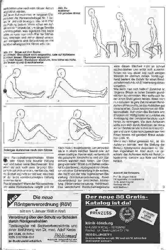 Vorschauseite 2: Die Rückenschule // Richtig sitzen, stehen, bücken, heben 3. Teil: Selbsthilfe bei ungeeigneten Sitzmöbeln