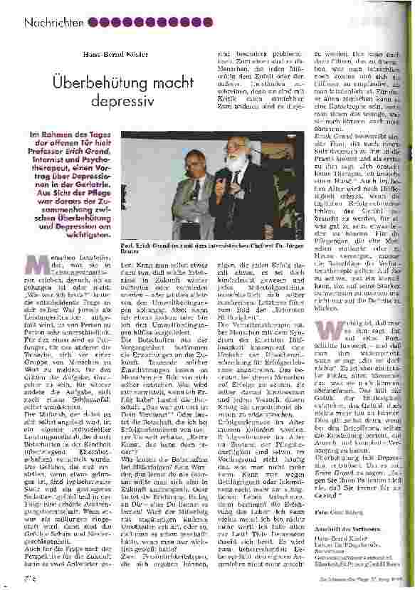 Vorschauseite 1: Überbehütung macht depressiv