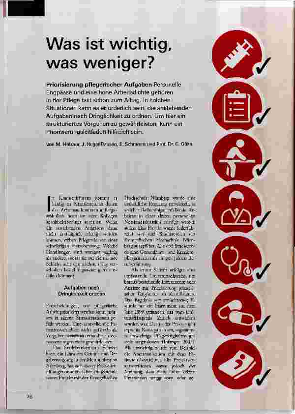 Vorschauseite 1: Was ist wichtig, was weniger?