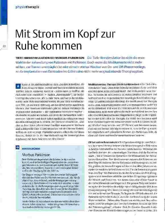 Vorschauseite 1: Mit Strom im Kopf zur Ruhe kommen