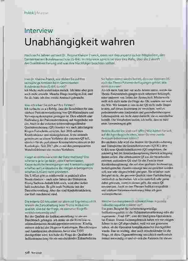Vorschauseite 1: Unabhängigkeit wahren
