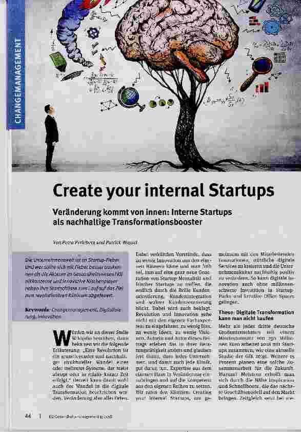 Vorschauseite 1: Create your internal Startups