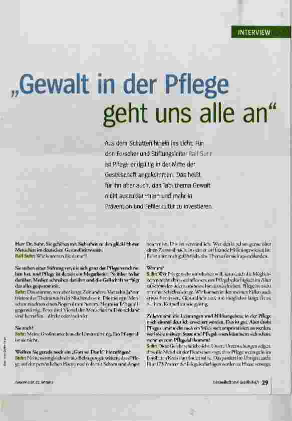 Vorschauseite 2: „Gewalt in der Pflege geht uns alle an“
