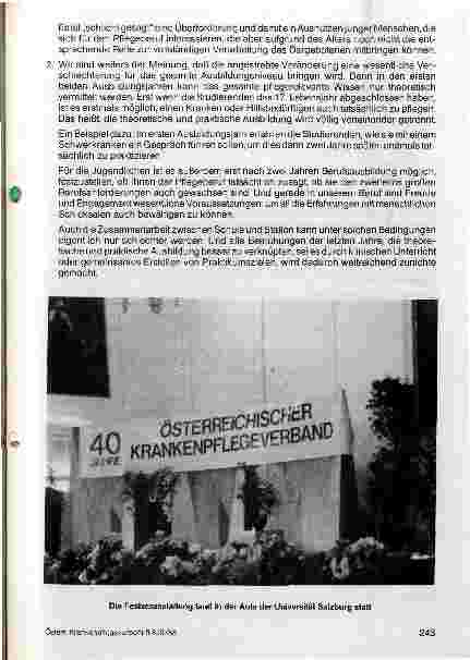 Vorschauseite 2: Blick in die Zukunft 40 Jahre Österreichischer Krankenpflegeverband