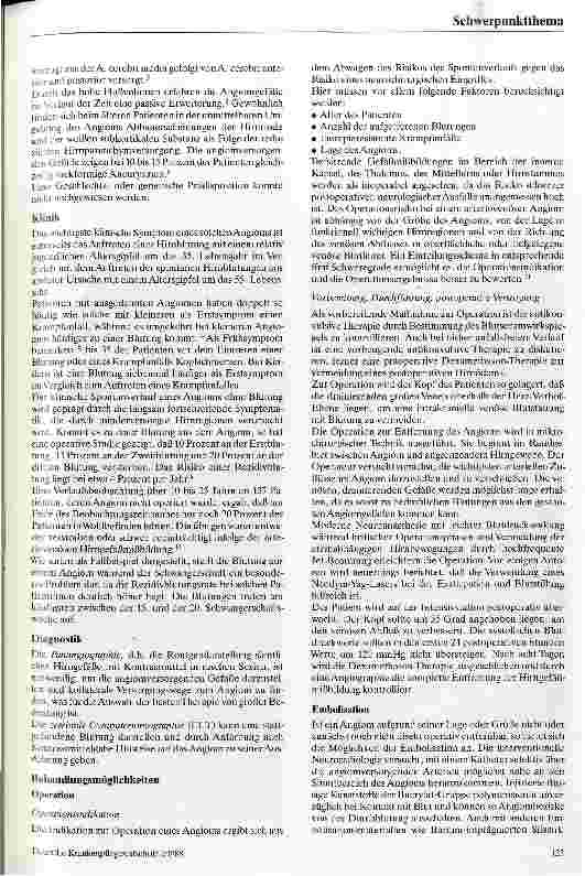 Vorschauseite 2: Angiome und Aneurysmen