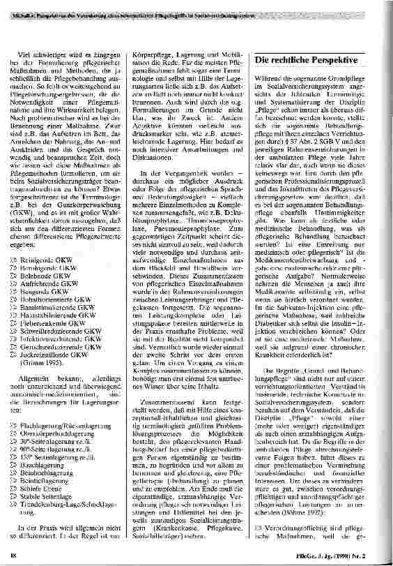 Vorschauseite 4: Perspektiven der Verankerung eines reformulierten Pflegebegriffs im Sozialversicherungssystem