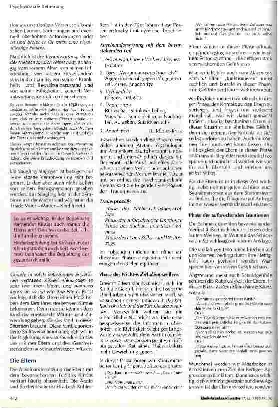 Vorschauseite 2: Sterbebegleitung in der Kinderklinik