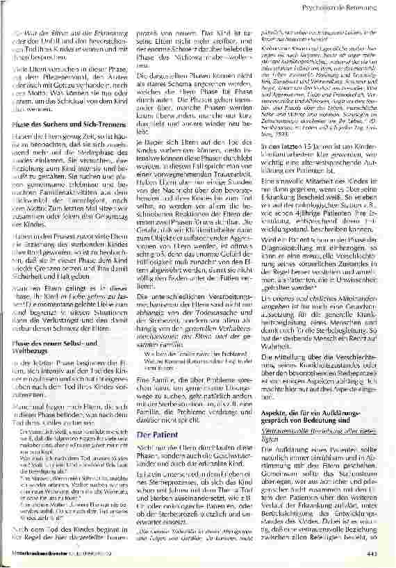 Vorschauseite 3: Sterbebegleitung in der Kinderklinik