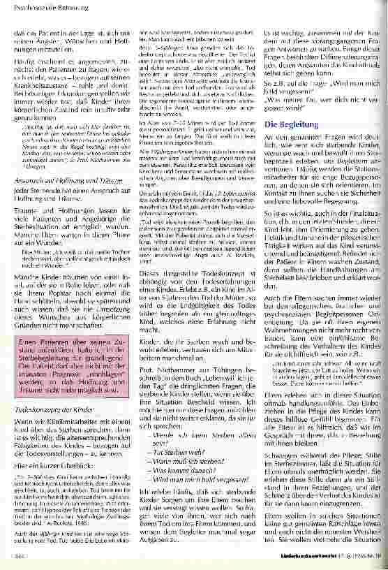 Vorschauseite 4: Sterbebegleitung in der Kinderklinik