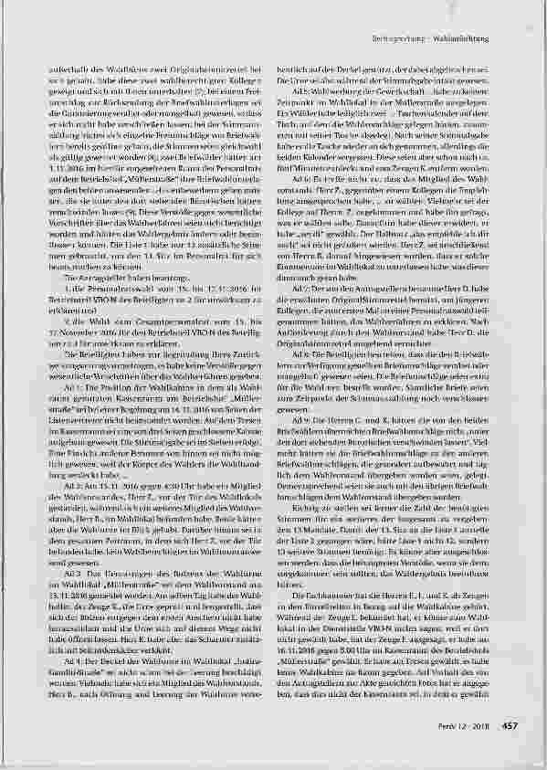 Vorschauseite 2: Wahlanfechtung