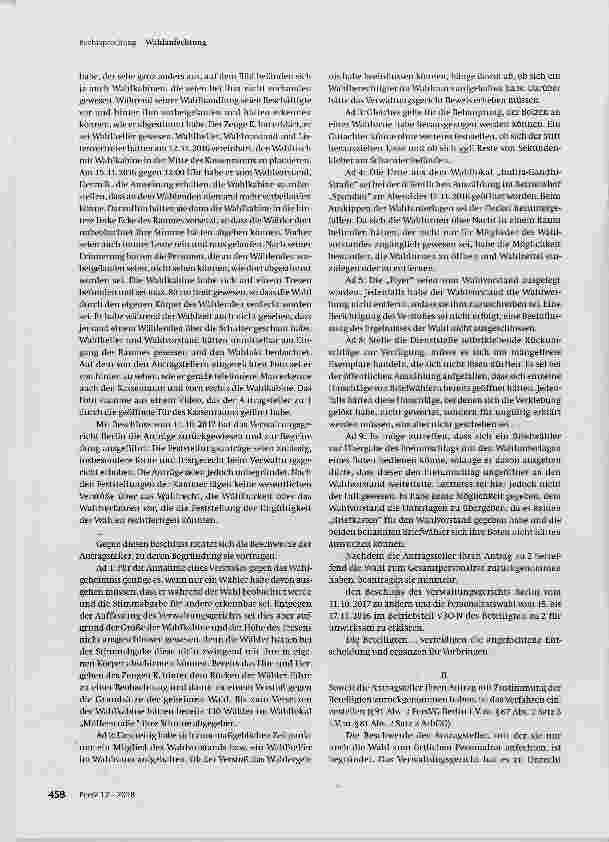 Vorschauseite 3: Wahlanfechtung