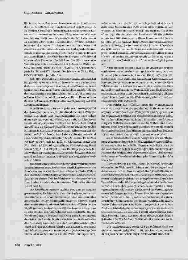 Vorschauseite 5: Wahlanfechtung