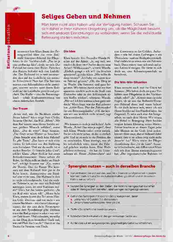 Vorschauseite 1: Seliges Geben und Nehmen