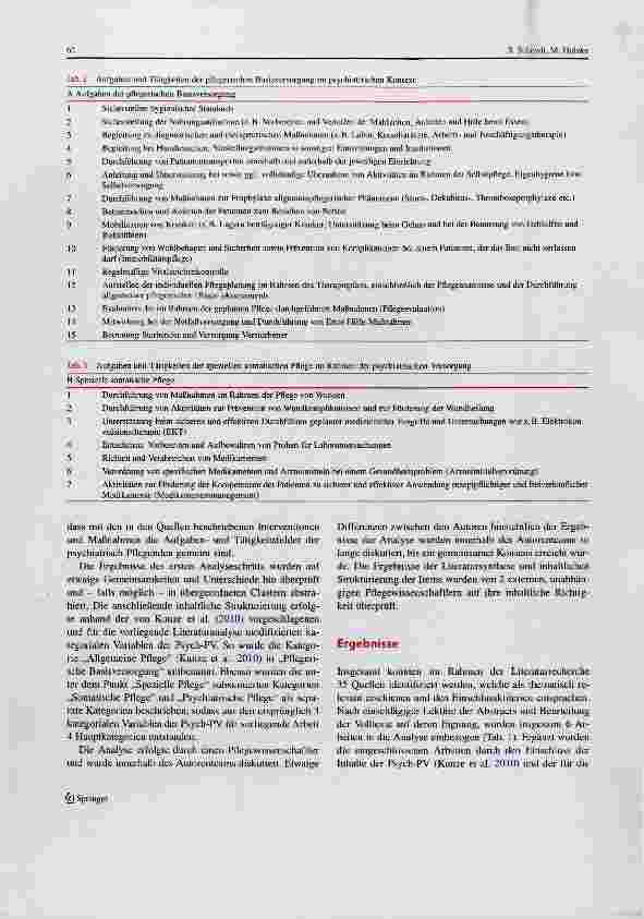 Vorschauseite 4: Aufgaben und Tätigkeiten der Pflege in der stationären Allgemeinpsychiatrie eine Literatursynthese