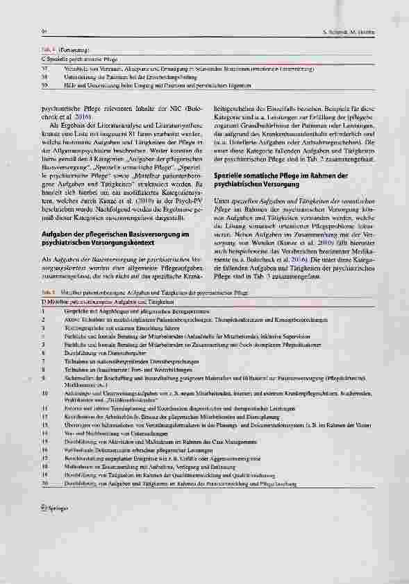 Vorschauseite 6: Aufgaben und Tätigkeiten der Pflege in der stationären Allgemeinpsychiatrie eine Literatursynthese